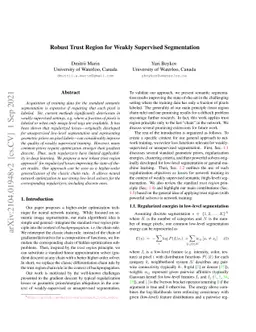 Robust Trust Region for Weakly Supervised Segmentation