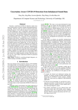 Uncertainty-Aware COVID-19 Detection from Imbalanced Sound Data