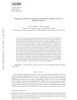 To design interfaces for exploratory data analysis, we need theories of
  graphical inference