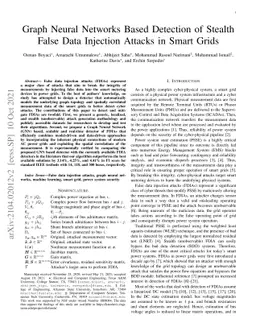 Graph Neural Networks Based Detection of Stealth False Data Injection
  Attacks in Smart Grids