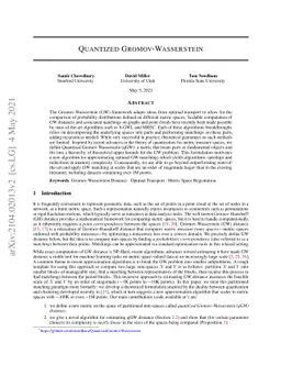 Quantized Gromov-Wasserstein