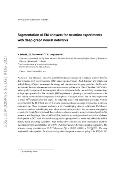 Segmentation of EM showers for neutrino experiments with deep graph
  neural networks