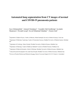 Automated lung segmentation from CT images of normal and COVID-19
  pneumonia patients