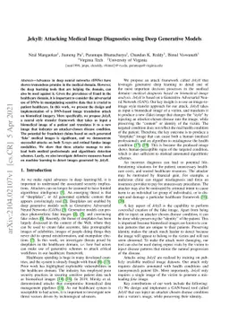 Jekyll: Attacking Medical Image Diagnostics using Deep Generative Models