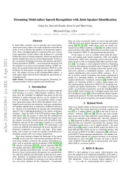Streaming Multi-talker Speech Recognition with Joint Speaker
  Identification