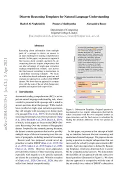 Discrete Reasoning Templates for Natural Language Understanding