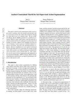 Anchor-Constrained Viterbi for Set-Supervised Action Segmentation