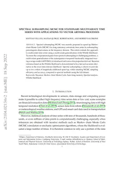 Spectral Subsampling MCMC for Stationary Multivariate Time Series with
  Applications to Vector ARTFIMA Processes