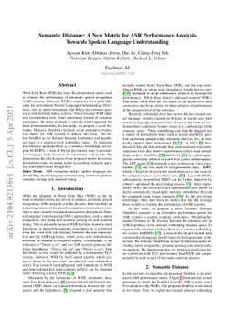 Semantic Distance: A New Metric for ASR Performance Analysis Towards
  Spoken Language Understanding