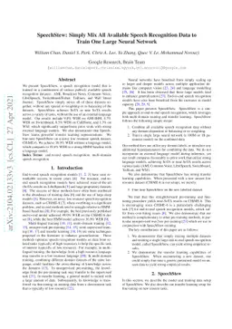 SpeechStew: Simply Mix All Available Speech Recognition Data to Train
  One Large Neural Network