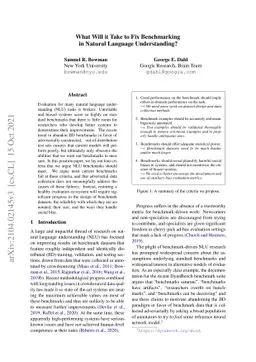 What Will it Take to Fix Benchmarking in Natural Language Understanding?