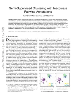 Semi-Supervised Clustering with Inaccurate Pairwise Annotations