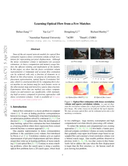 Learning Optical Flow from a Few Matches
