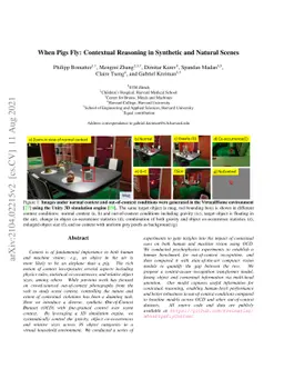 When Pigs Fly: Contextual Reasoning in Synthetic and Natural Scenes