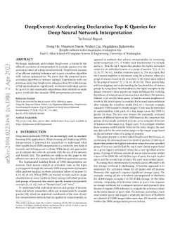 DeepEverest: Accelerating Declarative Top-K Queries for Deep Neural
  Network Interpretation
