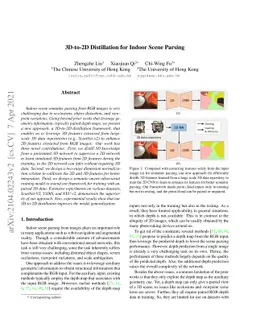 3D-to-2D Distillation for Indoor Scene Parsing