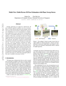 Multi-View Multi-Person 3D Pose Estimation with Plane Sweep Stereo