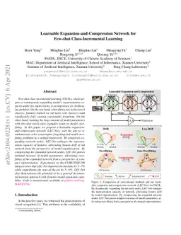 Learnable Expansion-and-Compression Network for Few-shot
  Class-Incremental Learning