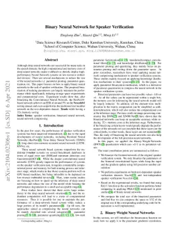 Binary Neural Network for Speaker Verification