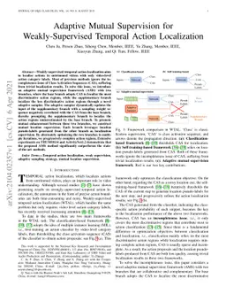Adaptive Mutual Supervision for Weakly-Supervised Temporal Action
  Localization