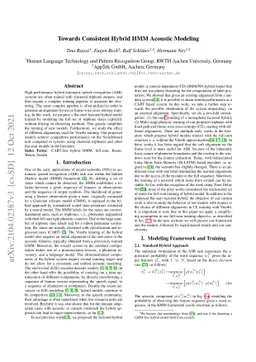 Towards Consistent Hybrid HMM Acoustic Modeling