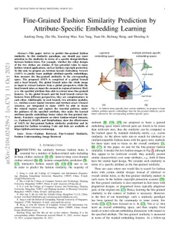 Fine-Grained Fashion Similarity Prediction by Attribute-Specific
  Embedding Learning
