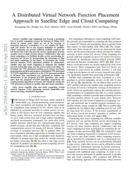 A Distributed Virtual Network Function Placement Approach in Satellite
  Edge and Cloud Computing