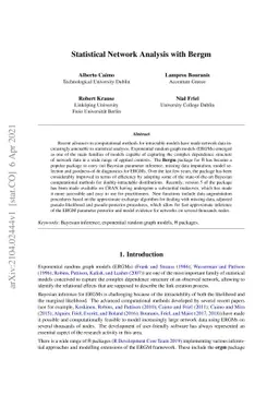 Statistical Network Analysis with Bergm