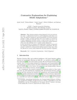 Contrastive Explanations for Explaining Model Adaptations