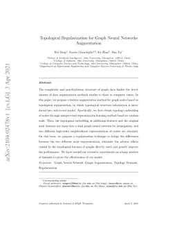Topological Regularization for Graph Neural Networks Augmentation