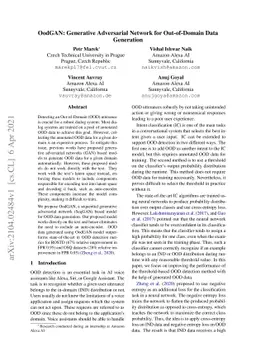 OodGAN: Generative Adversarial Network for Out-of-Domain Data Generation