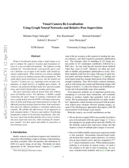 Visual Camera Re-Localization Using Graph Neural Networks and Relative
  Pose Supervision