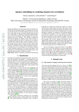 Speaker embeddings by modeling channel-wise correlations