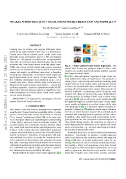 Weakly-supervised Audio-visual Sound Source Detection and Separation
