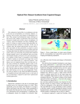 Optical Flow Dataset Synthesis from Unpaired Images