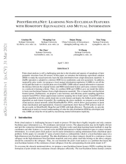 PointShuffleNet: Learning Non-Euclidean Features with Homotopy
  Equivalence and Mutual Information