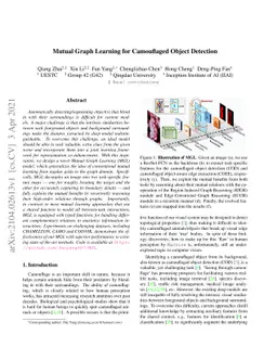Mutual Graph Learning for Camouflaged Object Detection