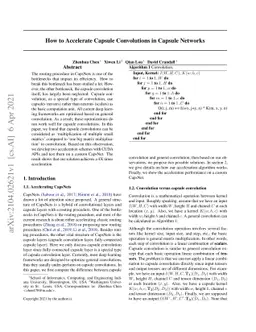 How to Accelerate Capsule Convolutions in Capsule Networks