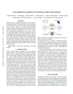 Collaborative Learning to Generate Audio-Video Jointly