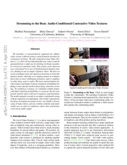 Strumming to the Beat: Audio-Conditioned Contrastive Video Textures