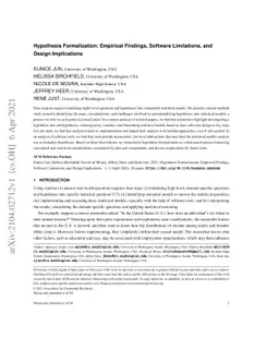Hypothesis Formalization: Empirical Findings, Software Limitations, and
  Design Implications