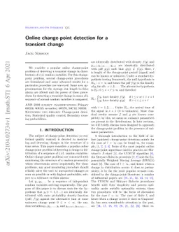 Online change-point detection for a transient change