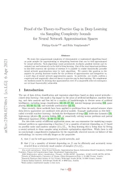 Proof of the Theory-to-Practice Gap in Deep Learning via Sampling
  Complexity bounds for Neural Network Approximation Spaces