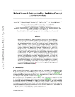 Robust Semantic Interpretability: Revisiting Concept Activation Vectors