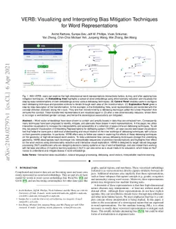 VERB: Visualizing and Interpreting Bias Mitigation Techniques for Word
  Representations