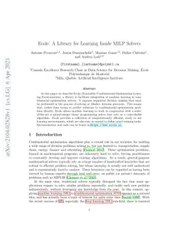 Ecole: A Library for Learning Inside MILP Solvers