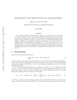Quasi-Newton Quasi-Monte Carlo for variational Bayes