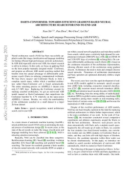 Darts-Conformer: Towards Efficient Gradient-Based Neural Architecture
  Search For End-to-End ASR