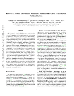 Farewell to Mutual Information: Variational Distillation for Cross-Modal
  Person Re-Identification