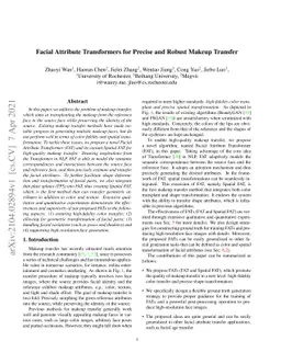 Facial Attribute Transformers for Precise and Robust Makeup Transfer